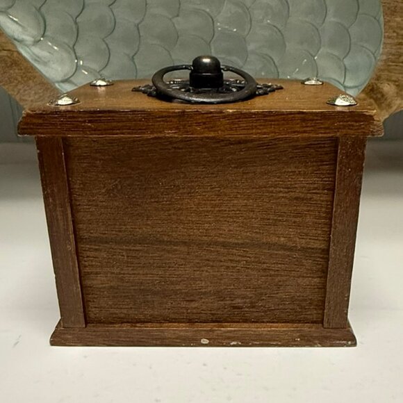 VINTAGE Wooden Mini Chest of Drawers Coaster Set Wood/Cork - Picture 3 of 12